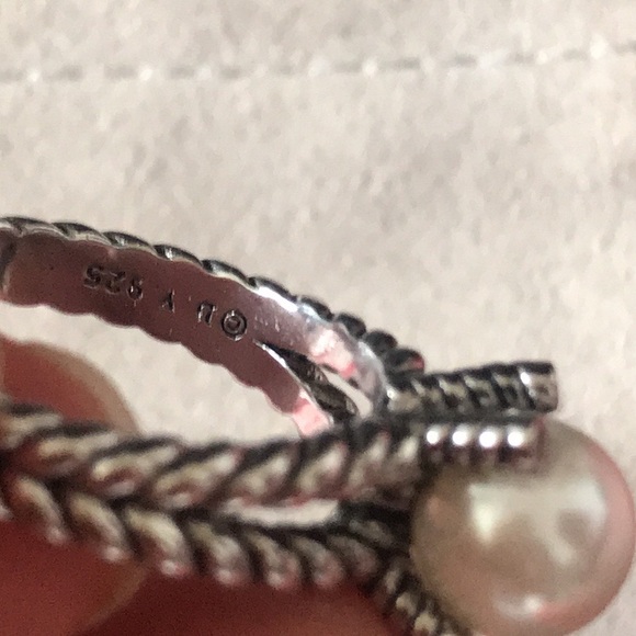 David Yurman Pearl Sterling Silver Fine Rings Ring 925 - Picture 7 of 7